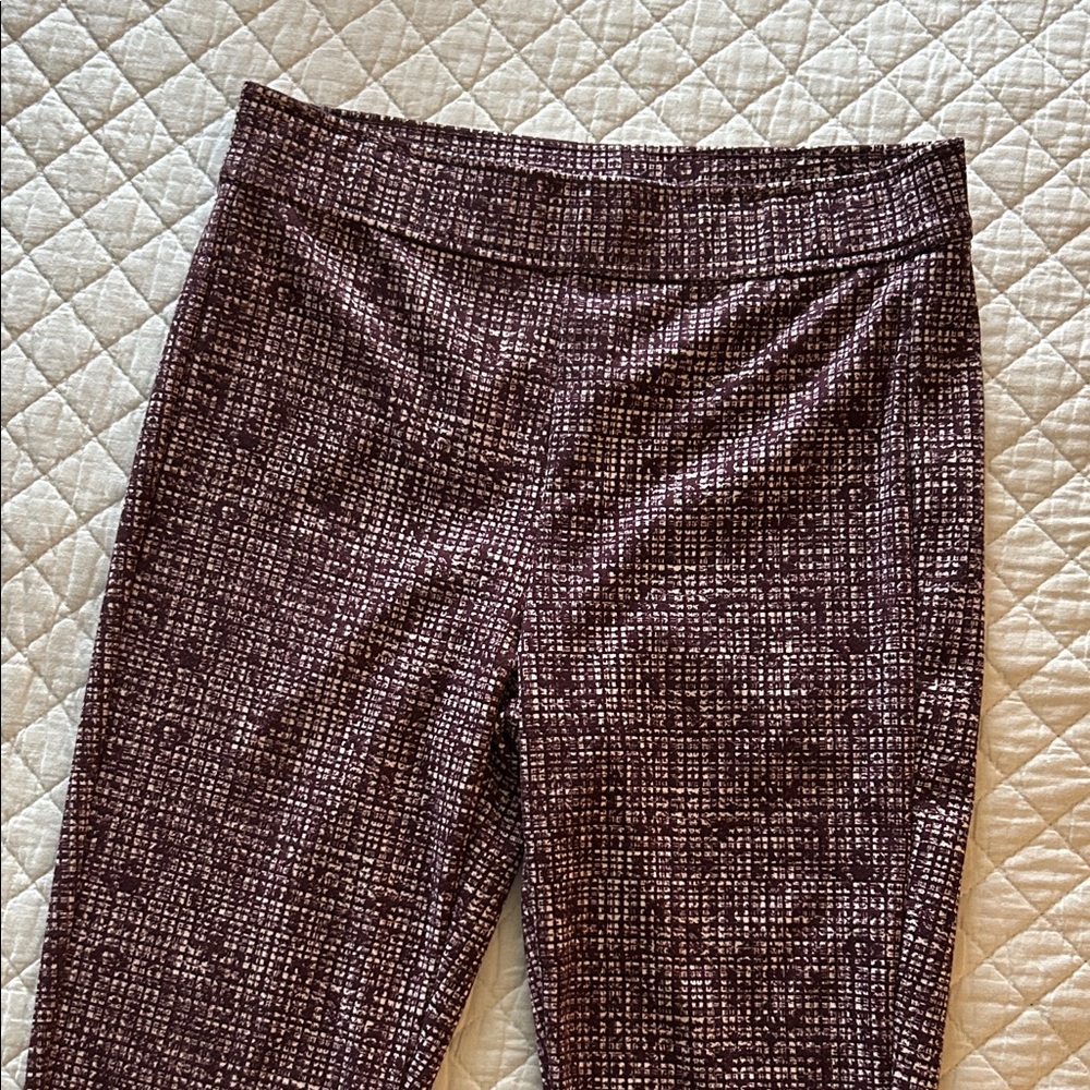 New York & Company Pants in Purple and Cream